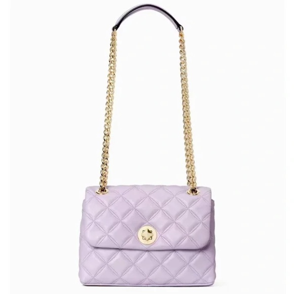 Kate Spade Natalia Quilted Leather Medium Flap Chain Shoulder Bag Crossbody
